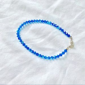 Blue Swarovski crystal bracelet
